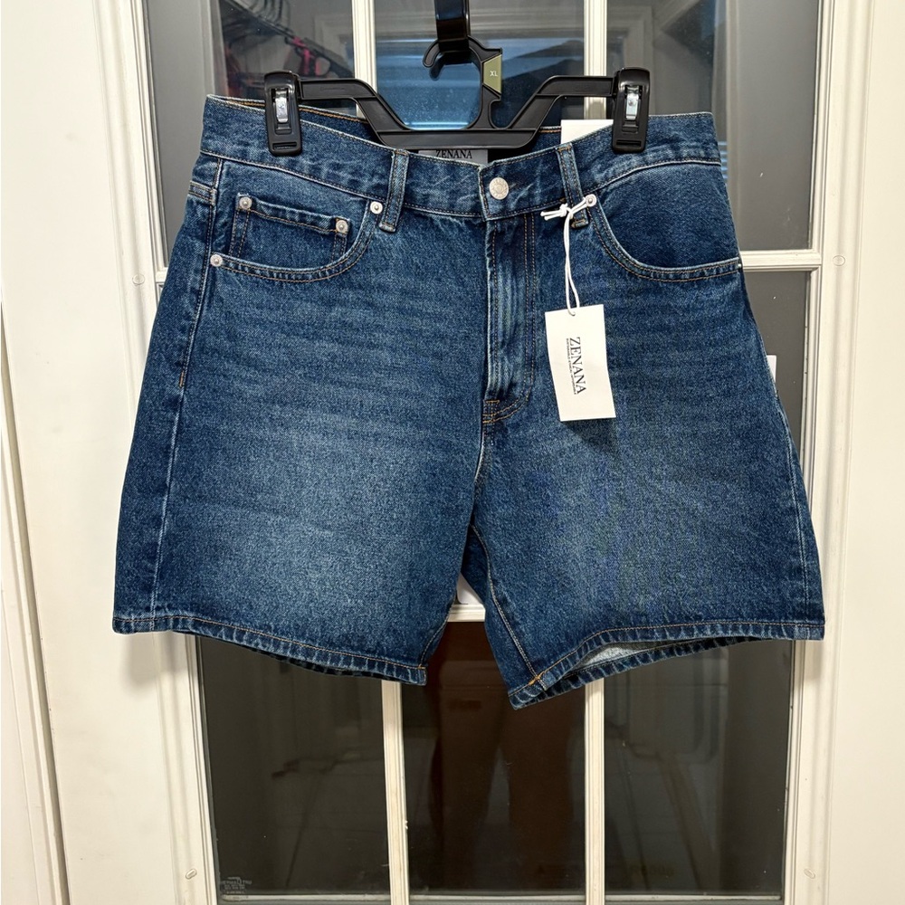 Zenana Outfitters Blue Jean Shorts High-Waisted